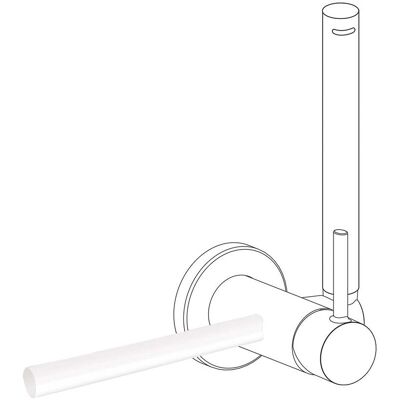 Tres - 03412401bm Study Accesorio Porta Toallas Para Grifo Con Ducha Para Inodoro Color Blanco Mate - Ref: 03412401bm Tres - 03412401bm Study Accesorio Porta Toallas Para Grifo Con Ducha Para Inodoro Color Blanco Mate - Ref: 03412401bm