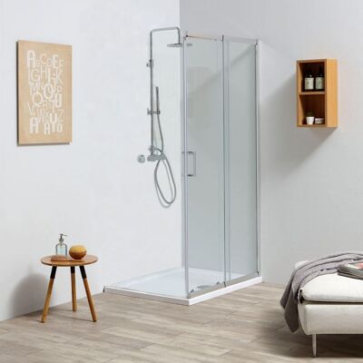 Kiamami Valentina - Puerta corrediza de vidrio extensible - Transparente Kiamami Valentina - Puerta corrediza de vidrio extensible - Transparente