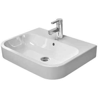 Lavabo Blanco Duravit - Happy D.2, 60cm, con Sobrellenado y Un Agujero Lavabo Blanco Duravit - Happy D.2, 60cm, con Sobrellenado y Un Agujero