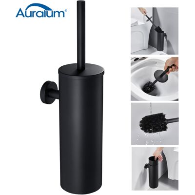 Escobilla De Baño Wc Con Soporte Y Tapa, Escobilla Wc En Acero Inoxidable, Montaje En Pared, Resistente A Olores Y Salpicaduras, Escobilla Y Portaescobilla De Inodoro - Auralum Escobilla De Baño Wc Con Soporte Y Tapa, Escobilla Wc En Acero Inoxidable, Montaje En Pared, Resistente A Olores Y Salpicaduras, Escobilla Y Portaescobilla De Inodoro - Auralum