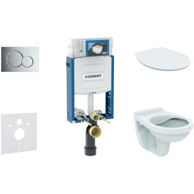Geberit Kombifix - Conjunto De Módulo De Instalación, Inodoro Alpha Con Asiento, Pulsador De Descarga Sigma01, Cromo Brillante 110.302.00.5 Nd2 Geberit Kombifix - Conjunto De Módulo De Instalación, Inodoro Alpha Con Asiento, Pulsador De Descarga Sigma01, Cromo Brillante 110.302.00.5 Nd2