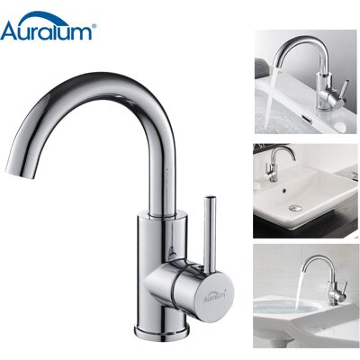 Auralum Grifo De Lavabo Giratorio A 360° Grifo Lavabo Baño De Laón, Mezclador Monomando Para Lavabo Con Aireador Desmontable, Ahorro Del Agua Auralum Grifo De Lavabo Giratorio A 360° Grifo Lavabo Baño De Laón, Mezclador Monomando Para Lavabo Con Aireador Desmontable, Ahorro Del Agua
