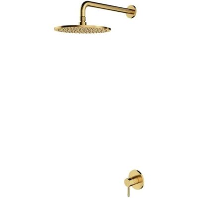 Omnires Y - Conjunto De Grifo Empotrado Para Ducha Y Ducha Superior, Con Cuerpo, Diámetro 25 Cm, Latón Cepillado Sysy36bsb Omnires Y - Conjunto De Grifo Empotrado Para Ducha Y Ducha Superior, Con Cuerpo, Diámetro 25 Cm, Latón Cepillado Sysy36bsb