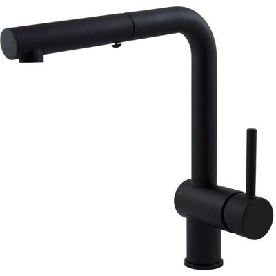 Grifo de Cocina Paffoni - Giratorio, Ducha Doble, Negro Mate - Grifo de Cocina Grifo de Cocina Paffoni - Giratorio, Ducha Doble, Negro Mate - Grifo de Cocina