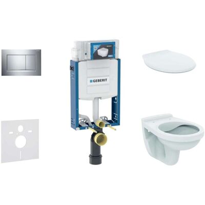 Geberit Kombifix - Conjunto De Módulo De Instalación, Inodoro Alpha Con Asiento, Pulsador De Descarga Sigma20, Cromo 110.302.00.5 Nr6 Geberit Kombifix - Conjunto De Módulo De Instalación, Inodoro Alpha Con Asiento, Pulsador De Descarga Sigma20, Cromo 110.302.00.5 Nr6