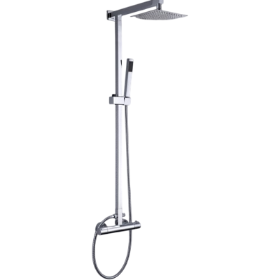 Bernstein - Columna De Ducha Termostática De Acero Inoxidable + Rociador 40x40cm - 118x41cm - 8821c Basic 40x40cm Bernstein - Columna De Ducha Termostática De Acero Inoxidable + Rociador 40x40cm - 118x41cm - 8821c Basic 40x40cm