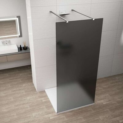 Polysan Esca - Parete Doccia Walk-in 120x210 Cm, Antidrop, Vetro Fumé Opaco/cromo Es1412-05 Polysan Esca - Parete Doccia Walk-in 120x210 Cm, Antidrop, Vetro Fumé Opaco/cromo Es1412-05