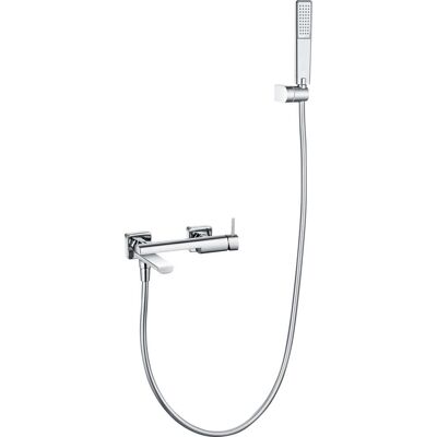 Imex - Set De Baño Y Ducha Firenze Monomando Con Agua Fría Y Caliente Rociador Cuadrado Grifería De Baño Serie Firenze Color Cromado Imex - Set De Baño Y Ducha Firenze Monomando Con Agua Fría Y Caliente Rociador Cuadrado Grifería De Baño Serie Firenze Color Cromado