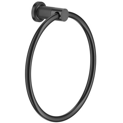 GESSI Anillo de Toalla Negro para Montar en la Pared - Anillo de Toalla GESSI Anillo de Toalla Negro para Montar en la Pared - Anillo de Toalla