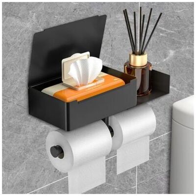 OEM Portarrollos De Papel Higiénico De Pared Negro – Dispensador De Pañuelos Integrado – Capacidad Para 2 Rollos – Acero Inoxidable Resistente A La Corrosión OEM Portarrollos De Papel Higiénico De Pared Negro – Dispensador De Pañuelos Integrado – Capacidad Para 2 Rollos – Acero Inoxidable Resistente A La Corrosión
