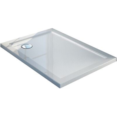 IDRALITE Plato De Ducha Acrílico Borde Realzado Blanco Brillante Mod. Flower 80x100x4 Cm Rectangular IDRALITE Plato De Ducha Acrílico Borde Realzado Blanco Brillante Mod. Flower 80x100x4 Cm Rectangular