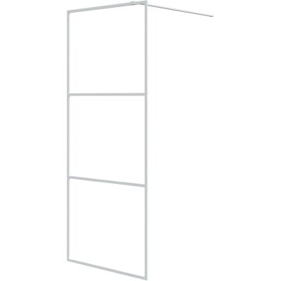 vidaXL Pared de ducha walk-in blanca 80x195 cm Cristal ESG transparente - Mampara de ducha vidaXL Pared de ducha walk-in blanca 80x195 cm Cristal ESG transparente - Mampara de ducha