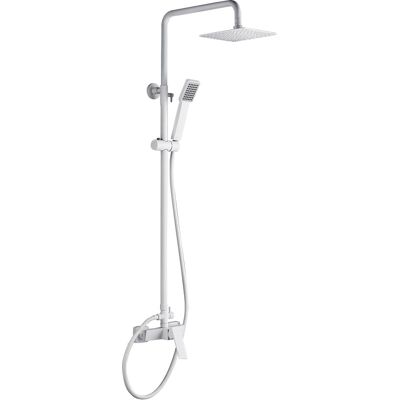 Mice - Juego de Ducha - Barra de Ducha Extensible de Acero Inoxidable - Blanco - Serie de Baño Mice - Juego de Ducha - Barra de Ducha Extensible de Acero Inoxidable - Blanco - Serie de Baño