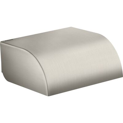 Soporte universal de papel higiénico AXOR de Hansgrohe - Montaje en pared, Metal, Con tapa, 146x142x64mm Soporte universal de papel higiénico AXOR de Hansgrohe - Montaje en pared, Metal, Con tapa, 146x142x64mm