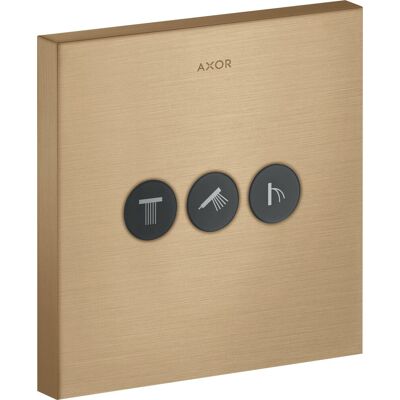 HANSROHE Axor Starck ShowerSelect Válvula empotrada - 3 consumidores, Bronce cepillado HANSROHE Axor Starck ShowerSelect Válvula empotrada - 3 consumidores, Bronce cepillado