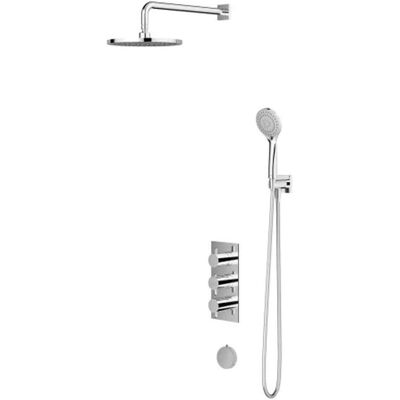Omnires Y - Conjunto De Ducha Con Termostato Empotrado Para Bañera, Con Llenado Por Rebosadero, Con Cuerpo, Diámetro 25 Cm, 5 Chorros, Cromo Sysys01xcr Omnires Y - Conjunto De Ducha Con Termostato Empotrado Para Bañera, Con Llenado Por Rebosadero, Con Cuerpo, Diámetro 25 Cm, 5 Chorros, Cromo Sysys01xcr