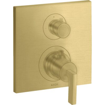 Hansgrohe Axor Citterio Termostato - Latón Cepillado - Alta Presión Hansgrohe Axor Citterio Termostato - Latón Cepillado - Alta Presión