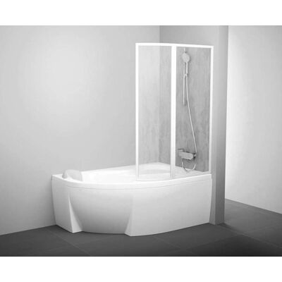 Pantalla de baño Ravak Supernova - Derecha, 2 Paneles - Blanco Pantalla de baño Ravak Supernova - Derecha, 2 Paneles - Blanco
