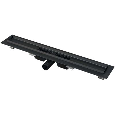 Alcaplast Alca - Plato De Ducha 75 Cm, Con Borde Para Rejilla Perforada, Negro Mate Apz101black-750 Alcaplast Alca - Plato De Ducha 75 Cm, Con Borde Para Rejilla Perforada, Negro Mate Apz101black-750