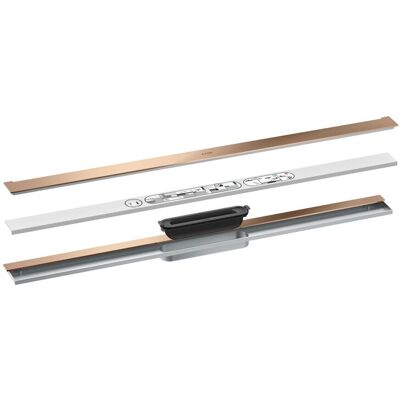Conjunto completo de canales de desagüe Hansgrohe Axor - 900 mm - Polished Red Gold Conjunto completo de canales de desagüe Hansgrohe Axor - 900 mm - Polished Red Gold