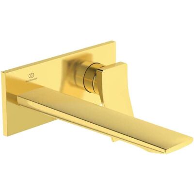 Mezclador de lavabo de pared Ideal Standard - Oro cepillado - 225 mm Mezclador de lavabo de pared Ideal Standard - Oro cepillado - 225 mm