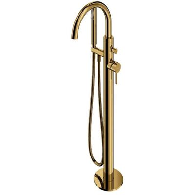 Omnires Y - Grifo De Bañera De Pie Con Cuerpo, Dorado Y1233-sgl Omnires Y - Grifo De Bañera De Pie Con Cuerpo, Dorado Y1233-sgl
