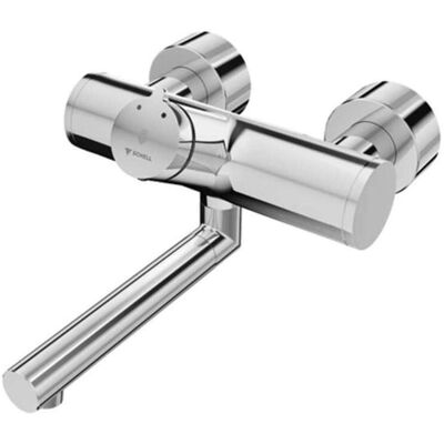 Schell Vitus Grifo de lavabo mural - Cierre automático, 270mm, Cromo Schell Vitus Grifo de lavabo mural - Cierre automático, 270mm, Cromo