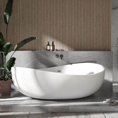 Bernstein - Bañera Exenta Acrílica Wave - 180 X 110 X 62 Cm - 4 Colores Seleccionables - Accesorio De Suelo Seleccionable:incl. Montaje De Soporte 1521, Sin Sifón, Blanco (mate) Bernstein - Bañera Exenta Acrílica Wave - 180 X 110 X 62 Cm - 4 Colores Seleccionables - Accesorio De Suelo Seleccionable:incl. Montaje De Soporte 1521, Sin Sifón, Blanco (mate)
