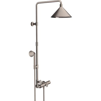 Hansgrohe Axor Starck Showerpipe - Tubería de ducha con termostato 26020800 Hansgrohe Axor Starck Showerpipe - Tubería de ducha con termostato 26020800