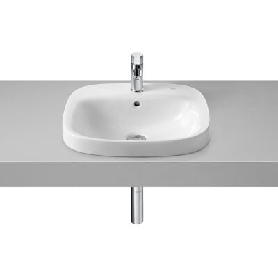 Lavabo de cerámica empotrado Roca Debba - 50x41cm Blanco Lavabo de cerámica empotrado Roca Debba - 50x41cm Blanco