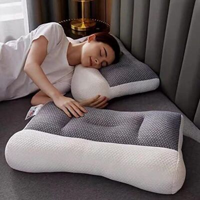 ABYSSE Almohada De Soporte Cervical, Almohada Ergonómica Para La Apnea Del Sueño, Almohada Ortopédica Para El Sueño Profundo Y La Apnea Del Sueño (blanca) ABYSSE Almohada De Soporte Cervical, Almohada Ergonómica Para La Apnea Del Sueño, Almohada Ortopédica Para El Sueño Profundo Y La Apnea Del Sueño (blanca)