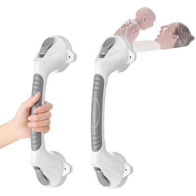 OEM Barra De Apoyo Para Ducha, 40,6 Cm De Largo, Capacidad De Carga De 136 Kg, Montaje Con Ventosa, Apta Para Bañeras Y Cabinas De Ducha, Material Plástico. OEM Barra De Apoyo Para Ducha, 40,6 Cm De Largo, Capacidad De Carga De 136 Kg, Montaje Con Ventosa, Apta Para Bañeras Y Cabinas De Ducha, Material Plástico.