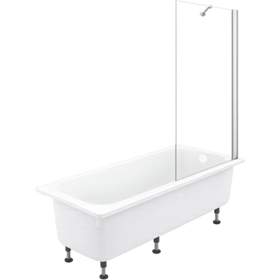 Pack Bañera Recta 170 X 75 Jacob Delafon Brive + Mampara De Bañera Con Desagüe Blanco Pack Bañera Recta 170 X 75 Jacob Delafon Brive + Mampara De Bañera Con Desagüe Blanco