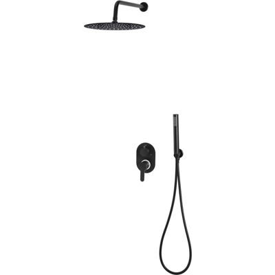 Sistema de Ducha de Acero Inoxidable Negro vidaXL - Set para Baño Sistema de Ducha de Acero Inoxidable Negro vidaXL - Set para Baño