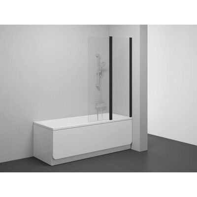 Ravak Chrome - Mampara De Baño Cvs2-100 P, Dos Piezas, 100x150 Cm, Cristal Negro/claro 7qra0300z1 Ravak Chrome - Mampara De Baño Cvs2-100 P, Dos Piezas, 100x150 Cm, Cristal Negro/claro 7qra0300z1