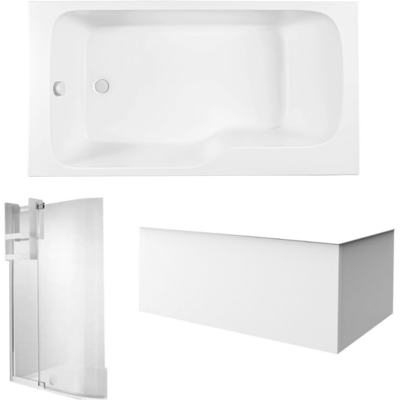 Pack de Bañera y Ducha Jacob Delafon Malice - Izquierda Blanco Mate Pack de Bañera y Ducha Jacob Delafon Malice - Izquierda Blanco Mate