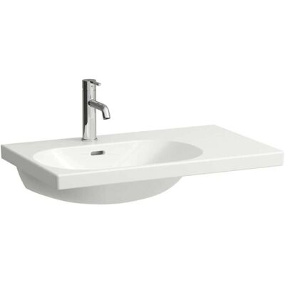 Lavabo empotrado en la pared Laufen Lua - 750x460mm, Blanco, con rebosadero Lavabo empotrado en la pared Laufen Lua - 750x460mm, Blanco, con rebosadero