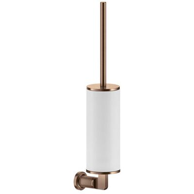 Gessi Inciso - Juego de escobillas sanitarias para pared - Blanco mate - Cobre cepillado PVD Gessi Inciso - Juego de escobillas sanitarias para pared - Blanco mate - Cobre cepillado PVD