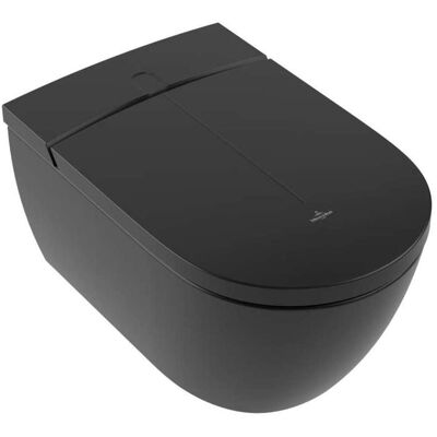 Villeroy & Boch ViClean-I100 - Inodoro de ducha, oval, negro, 385x595mm Villeroy & Boch ViClean-I100 - Inodoro de ducha, oval, negro, 385x595mm