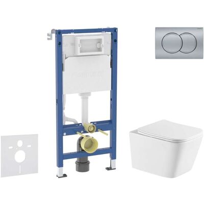 Geberit Duofix - Conjunto De Instalación Empotrada, Inodoro Arkas I Y Asiento Softclose, Pulsador Delta01, Cromo Mate Sani11ca2117 Geberit Duofix - Conjunto De Instalación Empotrada, Inodoro Arkas I Y Asiento Softclose, Pulsador Delta01, Cromo Mate Sani11ca2117