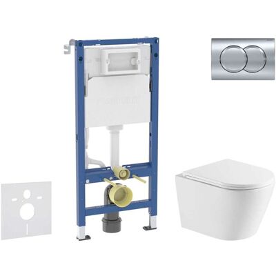 Geberit Duofix - Conjunto De Módulo De Instalación Empotrada, Inodoro Nefia Y Asiento Softclose, Pulsador De Descarga Delta01, Cromo Brillante Sani11ca1163 Geberit Duofix - Conjunto De Módulo De Instalación Empotrada, Inodoro Nefia Y Asiento Softclose, Pulsador De Descarga Delta01, Cromo Brillante Sani11ca1163