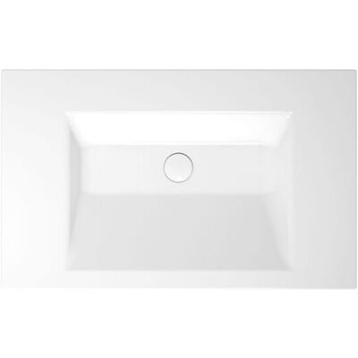 qua Lavabo encastrado - Blanco - 80x49,5cm - Sin orificio para grifo qua Lavabo encastrado - Blanco - 80x49,5cm - Sin orificio para grifo
