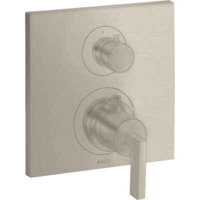 Hansgrohe Axor Citterio Termostato - Níquel cepillado - 2 consumidores - Montaje en pared Hansgrohe Axor Citterio Termostato - Níquel cepillado - 2 consumidores - Montaje en pared