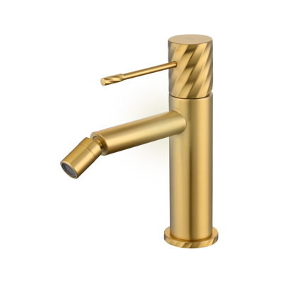Imex - Grifo De Bidé Bless Grifo Monomando Con Agua Fría Y Caliente Grifería De Baño Cartucho Cerámico Serie Bless Color Oro Cepillado Imex - Grifo De Bidé Bless Grifo Monomando Con Agua Fría Y Caliente Grifería De Baño Cartucho Cerámico Serie Bless Color Oro Cepillado