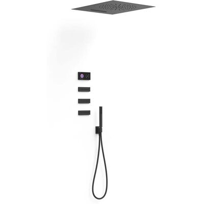 Kit de Ducha Tres 09288404nm - Termostático Electrónico, 4 Vías, Negro Mate Kit de Ducha Tres 09288404nm - Termostático Electrónico, 4 Vías, Negro Mate