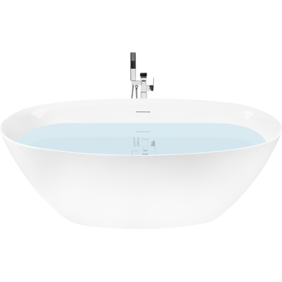 BELIANI Bañera Independiente De Acrílico Diseño Moderno 160 Cm Baño Blanco Kollpa BELIANI Bañera Independiente De Acrílico Diseño Moderno 160 Cm Baño Blanco Kollpa