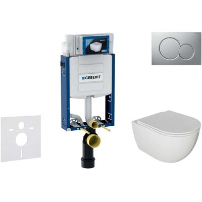 Geberit Kombifix - Conjunto De Módulo De Instalación Empotrada, Inodoro Oudee Y Asiento Con Cierre Suave, Botón Sigma01, Cromo Lacado Mate Sani15ca1117 Geberit Kombifix - Conjunto De Módulo De Instalación Empotrada, Inodoro Oudee Y Asiento Con Cierre Suave, Botón Sigma01, Cromo Lacado Mate Sani15ca1117