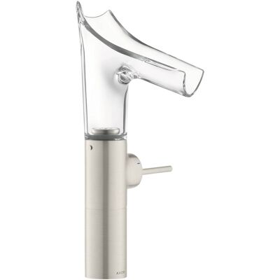 Hansgrohe Axor Starck V Grifo de Acero Inoxidable - Boquilla de Vidrio de Cristal - 220mm de Altura Hansgrohe Axor Starck V Grifo de Acero Inoxidable - Boquilla de Vidrio de Cristal - 220mm de Altura