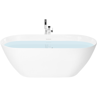 BELIANI Bañera Independiente De Acrílico Diseño Moderno 170 Cm Baño Blanco Cedros BELIANI Bañera Independiente De Acrílico Diseño Moderno 170 Cm Baño Blanco Cedros