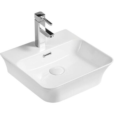 Lavabo Aquore 41M - Porcelana, Rebose - 410x415x125mm Lavabo Aquore 41M - Porcelana, Rebose - 410x415x125mm